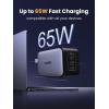imageUGREEN Nexode 65W GaN USB C Wall Charger 3Port TypeC Fast Power Adapter Compatible with iPhone 171615 Series Galaxy S25S24 Pixel 109 MacBook ProAir iPad ProAir Steam Deck