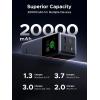 imageUGREEN Nexode Power Bank 20000mAh 130W Portable Charger 72Wh PD Fast Charging 3Port USB C Battery Pack with TFT Smart Display for MacBookiPadiPhone 1716Samsung S24 and MoreClassic