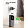 imageUGREEN Nexode Power Bank 20000mAh 165W with Builtin USB C Cable Laptop Travel Portable Charger 100W Input Fast Charging for MacBook ProAiriPhone 1716iPad ProGalaxy S25 UltraDellHP and More