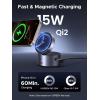 imageUGREEN Qi2 15W 3in1 Wireless Charger for iPhone 171615141312 Series Magnetic Foldable Charging Station for Apple Watch AirPods MagSafe Compatible Fast Charging Dock TravelFriendly Design