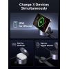 imageUGREEN Qi2 15W 3in1 Wireless Charger for iPhone 171615141312 Series Magnetic Foldable Charging Station for Apple Watch AirPods MagSafe Compatible Fast Charging Dock TravelFriendly Design
