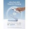 imageUGREEN Qi2 25W Magflow Foldable 2in1 Wireless Charger Magsafe Fast Charging Pad for iPhone 171615141312 AirPods Compact Travel Stand with USB C Cable