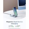 imageUGREEN Qi2 25W Magflow Foldable 2in1 Wireless Charger Magsafe Fast Charging Pad for iPhone 171615141312 AirPods Compact Travel Stand with USB C Cable