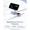 imageUGREEN Qi2 25W Magflow Wireless Charger Magsafe Charging Station 2in1 for iPhone 171615141312 Pro Max Fast Foldable Stand with USBC Port Compatible with AirPods Dual Device Charging