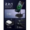 imageUGREEN Qi2 Certified 15W 2in1 Magnetic Wireless Charging Stand Fast Charging Station for iPhone 17 16 15 14 13 12 Series and AirPods MagSafeCompatible Wireless Charger with 3 FT USBC Cable