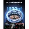 imageUGREEN Qi2 Wireless Car Charger 15W Fast Charging Strong Magnetic Car Phone Holder with LED Light for iPhone 171615141312 Series Car Accessories