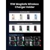 imageUGREEN Qi2 Wireless Car Charger 15W Fast Charging Strong Magnetic Car Phone Holder with LED Light for iPhone 171615141312 Series Car Accessories