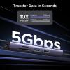 imageUGREEN Revodok 7 in 1 USB C Hub Gigabit Ethernet Adapter 4K60Hz HDMI 100W PD Charging USB A Data Ports SDTF Card Reader Compatible with Mac M1 M2 M3 iPad iPhone 15 ProPro Max Steam Deck
