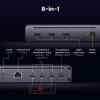 imageUGREEN Revodok Max 208 Thunderbolt 4 Dock 8in1 40Gbps TB4 Hub 3 x TB 4 Dual 4K60Hz or Single 8K Display 85W Charging Gigabit Ethernet 3 x USB A 32 for Mac M1M2M3M4 ProMax