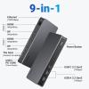 imageUGREEN Revodok Pro 209 USB C Docking Station DisplayLink 9in1 Dual 4K60hz Monitor Dock for MacBook ampamp Windows with 2 DP ampamp 2 HDMI 10 Gbps USB C ampamp USBA Data Ports 100W PD Gigabit EthernetDock