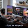 imageUGREEN Revodok Pro 314 USB C Docking Station 3 Monitors 2HDMI ampamp DP with 8K DP4K HDMI 100W PD 10Gbps USB Ports Gigabit Ethernet SDTF 170MBs 35mm Audio 90cm Cable140W Power Adapter