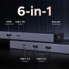 imageUGREEN Revodok Pro 6 in 1 USB C Hub Gigabit Ethernet Adapter with 4K 60Hz HDMI 100W PD Charging 10Gbps USB AampampC 32 Data Ports Compatible with Mac M1 M2 M3 iPad iPhone 16 ProPro Max Steam Deck