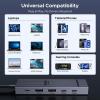 imageUGREEN Revodok Pro 6 in 1 USBC Hub to DisplayPort 4K 60Hz 100W Power Delivery 10Gbps USBA and USBC 32 for MacBook ProAir iPad Pro Thinkpad Rog Ally and More