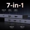 imageUGREEN Revodok Pro 7 in 1 Docking Station Dual Monitor USB C Hub Dual 4K60Hz HDMI Display 10Gbps USBAC Data Ports 100W PD Aluminum Laptop Docking Station for HP Thinkpad Dell and More