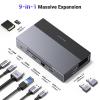 imageUGREEN Steam Deck Dock 9in1 USB C Docking Station with Foldable Stand 4K60Hz HDMI Gigabit Ethernet PD 100W 10Gbps USB AampampC 32 TFSD Compatible with Steam Deck Rog Ally Rog X Legion Go etc