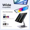 imageUGREEN Tablet Stand Holder for Desk 360 Rotating Base Aluminum Tablet Holder Adjustable MultiAngle Home Office Accessories Compatible with iPad Pro Air Mini 13 129 11 Inch