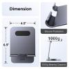 imageUGREEN Tablet Stand Holder for Desk 360 Rotating Base Aluminum Tablet Holder Adjustable MultiAngle Home Office Accessories Compatible with iPad Pro Air Mini 13 129 11 Inch
