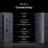 imageUGREEN Thunderbolt 4 Dock Revodok Max 213 13in1 40Gbps Docking Station with Dual 4K60Hz Single 8K Display 90W Charging for Laptop 25GbE SDTF 40 for MacBook Surface Pro and More