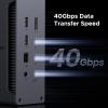 imageUGREEN Thunderbolt 4 Dock Revodok Max 213 13in1 40Gbps Docking Station with Dual 4K60Hz Single 8K Display 90W Charging for Laptop 25GbE SDTF 40 for MacBook Surface Pro and More