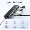 imageUGREEN USB 30 Hub 4 Ports USB A Splitter UltraSlim USB Expander for Mouse Keyboard Flash Drive U Disk Printer Compatible with Laptop Desktop PC Xbox PS5 and More05 feet