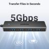 imageUGREEN USB 30 Hub 4 Ports USB A Splitter UltraSlim USB Expander for Mouse Keyboard Flash Drive U Disk Printer Compatible with Laptop Desktop PC Xbox PS5 and More05 feet