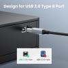 imageUGREEN USB B to USB C Printer Cable 3 FT Nylon USB B to USBC Cable for MacBook ProAir MIDI Cable Compatible with MIDI KeyboardDJ ControllerDACYamaha Casio Digital Piano for iPadSilver