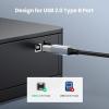 imageUGREEN USB B to USB C Printer Cable 3 FT Nylon USB B to USBC Cable for MacBook ProAir MIDI Cable Compatible with MIDI KeyboardDJ ControllerDACYamaha Casio Digital Piano for iPadSilver