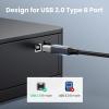 imageUGREEN USB B to USB C Printer Cable 3 FT Nylon USB B to USBC Cable for MacBook ProAir MIDI Cable Compatible with MIDI KeyboardDJ ControllerDACYamaha Casio Digital Piano for iPadBlack