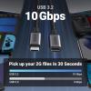 imageUGREEN USB C Extension 10Gbps USB 32 USBC Extension Cable 100W4K 60Hz Compatible with iPhone 1615 M3 MacBook ProAir iPad Air 2024 Galaxy S24 Ultra Switch Consoles etc Grey 1 mBlack