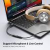 imageUGREEN USB C to 35mm Audio Adapter Type C to Headphone Aux Jack Dongle 24bit96kHz HiFi DAC Cable Cord Compatible with iPhone 17 16 Pro Max16 Plus iPad Galaxy S25 S24 Ultra Pixel 10 GreyBlack