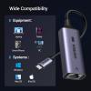imageUGREEN USB C to Ethernet Adapter 25G Ethernet Adapter for Laptop Aluminum Type C Thunderbolt 43 Compatible to RJ45 Network Internet Compatible for NAS MacBook AirPro XPS iPhone 15 ProMax