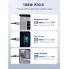 imageUGREEN USB C to USB C Cable 100W 2Pack USB C Charger Cable for iPhone 1717 Air17 Pro17 Pro Max16 MacBook Pro iPad Pro Dell XPS Samsung Galaxy S25S24S22 Ultra Switch Pixel 33FT BlackBlack