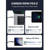 imageUGREEN USB C to USB C Cable 100W 2Pack USB C Charger Cable for iPhone 1717 Air17 Pro17 Pro Max16 MacBook Pro iPad Pro Dell XPS Samsung Galaxy S25S24S22 Ultra Switch Pixel 33FT BlackBlack
