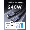 imageUGREEN USB C to USB C Cable 240W USB4 Gen4 80Gbps Premium 17K Dual 8K Triple 4K Display PD31 Type C Fast Charging Compatible with USB C Monitors MacBook iPad iPhone 171614 33FT