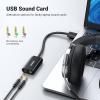 imageUGREEN USB to Audio Jack Sound Card Adapter with Dual TRS 3Pole 35mm Headphone and Microphone USB to Aux 35mm External Audio Converter for Windows Mac Linux PC Laptops Desktops PS5 Switch 2black