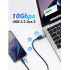 imageUGREEN USB to USB C Adapter 10Gbps2 Pack USB C to A Adapter Compatible with iPhone 16 15 ProSamsungMacBook ProAiriPad ProThunderbolt 43Space Gray