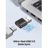 imageUGREEN USB to USB C Adapter 3Pack USB C Female to USB Male Adapter 10Gbps Type C Converter for iPhone 17 16 15 14 13 Plus Pro MaxiPad Air Mini 6 7Samsung Galaxy S23 S24Pad AirBlackBlack