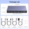 imageUGREEN USBCHDMI KVM Switch 1 Monitor 2 Computers with 4 USB 30 Ports 4K60Hz Aluminum for 1 Laptop ampamp 1 Desktop Share One Monitor Keyboard Mouse Printer with 1 HDMI Cable2 TypeC Cables