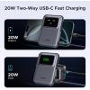 imageUGREEN Uno 10000mAh Magnetic Portable Charger Qi 75W Wireless Power Bank PD 20W USB C Battery Pack with Foldable Stand and TFT Display MagSafe Compatible iPhone 1716 15141312 Series BlackBlack