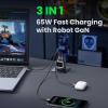 imageUGREEN Uno 65W USB C Charging Block Nexode 3Port GaN Charger Compact Fast USB C Power Adapter for MacBook ProAir XPS 13 Note 2010 iPhone 1716 Galaxy S25S24 Steam Deck ROG AllyBlackBlack