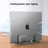 imageUGREEN Vertical Laptop Stand Holder for Desk Compatible with MacBook Pro MacBook Air Stand Vertical Aluminum Adjustable for Up to 173 Inch Gaming Laptop GraySilver Gray