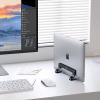 imageUGREEN Vertical Laptop Stand Holder for Desk Compatible with MacBook Pro MacBook Air Stand Vertical Aluminum Adjustable for Up to 173 Inch Gaming Laptop GrayBlack