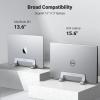 imageUGREEN Vertical Laptop Stand Holder for Desk Compatible with MacBook Pro MacBook Air Stand Vertical Aluminum Adjustable for Up to 173 Inch Gaming Laptop GraySilver