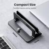 imageUGREEN Vertical Laptop Stand Holder for Desk Compatible with MacBook Pro MacBook Air Stand Vertical Aluminum Adjustable for Up to 173 Inch Gaming Laptop GrayBlack