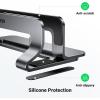 imageUGREEN Vertical Laptop Stand Holder for Desk Compatible with MacBook Pro MacBook Air Stand Vertical Aluminum Adjustable for Up to 173 Inch Gaming Laptop GraySilver Gray