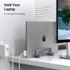 imageUGREEN Vertical Laptop Stand Holder for Desk Compatible with MacBook Pro MacBook Air Stand Vertical Aluminum Adjustable for Up to 173 Inch Gaming Laptop GraySilver Gray
