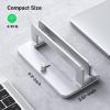 imageUGREEN Vertical Laptop Stand Holder for Desk Compatible with MacBook Pro MacBook Air Stand Vertical Aluminum Adjustable for Up to 173 Inch Gaming Laptop GraySilver