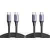 imageUGREEN 240W USB C to USB C Cable Fast Charging USB C Cable for iPhone 17 Pro Max16 Samsung Galaxy S25S24 MacBook ProAir iPad ProAirMini Dell XPS 66FT33FT Pack of 2