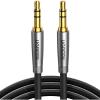 imageUGREEN 35mm Audio Cable Nylon Braided Aux Cord Male to Male Stereo HiFi Sound for Headphones Car Home Stereos Speakers Tablets Compatible with iPhone iPad iPod Echo More 3FT16FT
