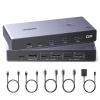 imageUGREEN 8K Displayport KVM Switch 2 in 1 Out DP14 with 4 USB 30 Ports3 USBA  1 USBC Support 8K60Hz 4K240Hz Share 1 Monitor Keyboard Mouse UDisk Printer with 2 DP Cables 2 USB A to C Cables